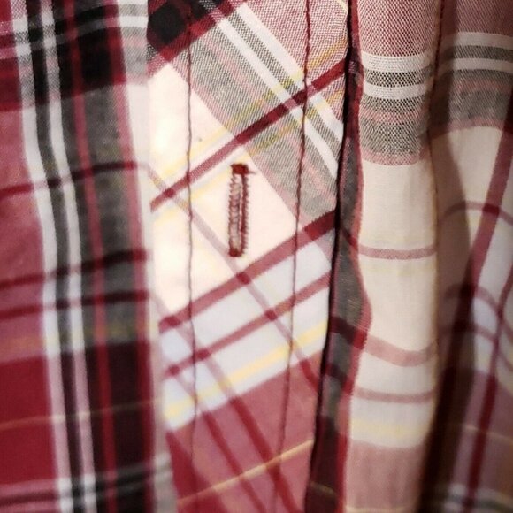 Irreverent Mens Red Plaid Short Sleeve Button Down Shirt XXL - Picture 5 of 7